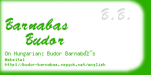 barnabas budor business card